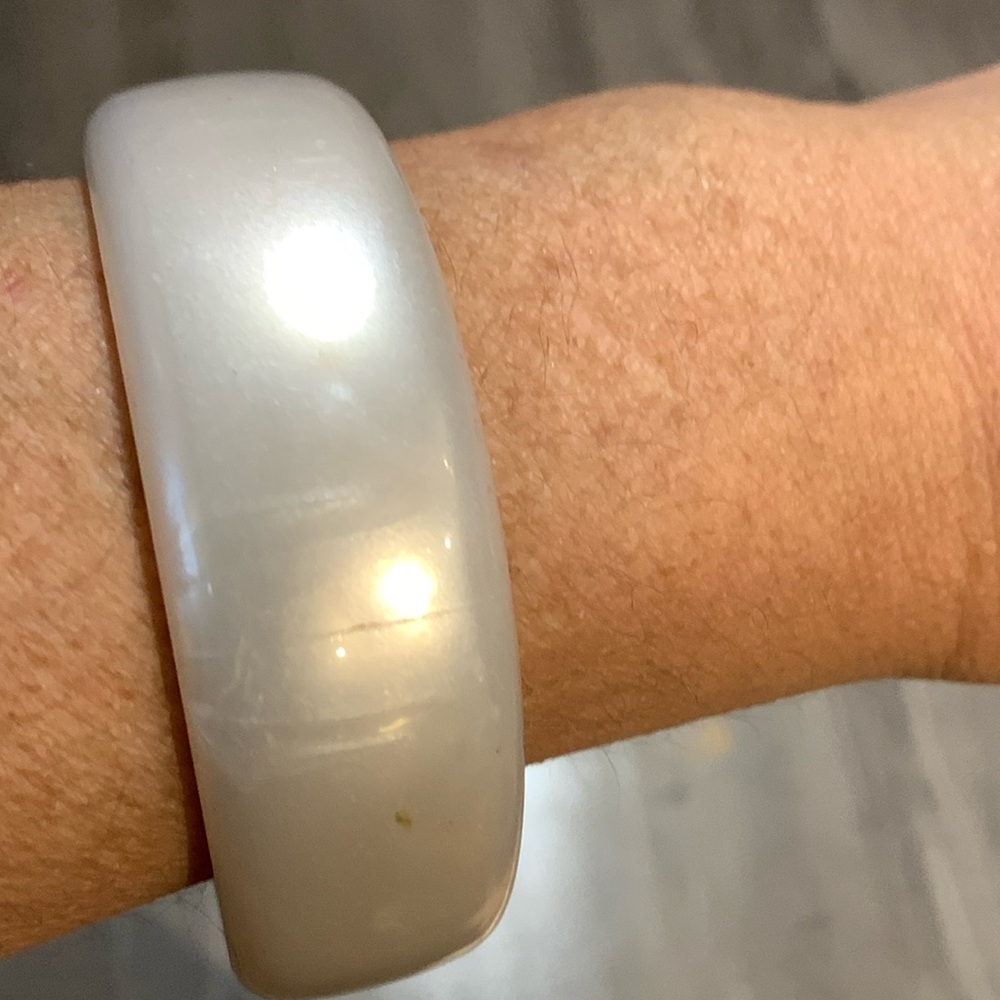 White wide bangle